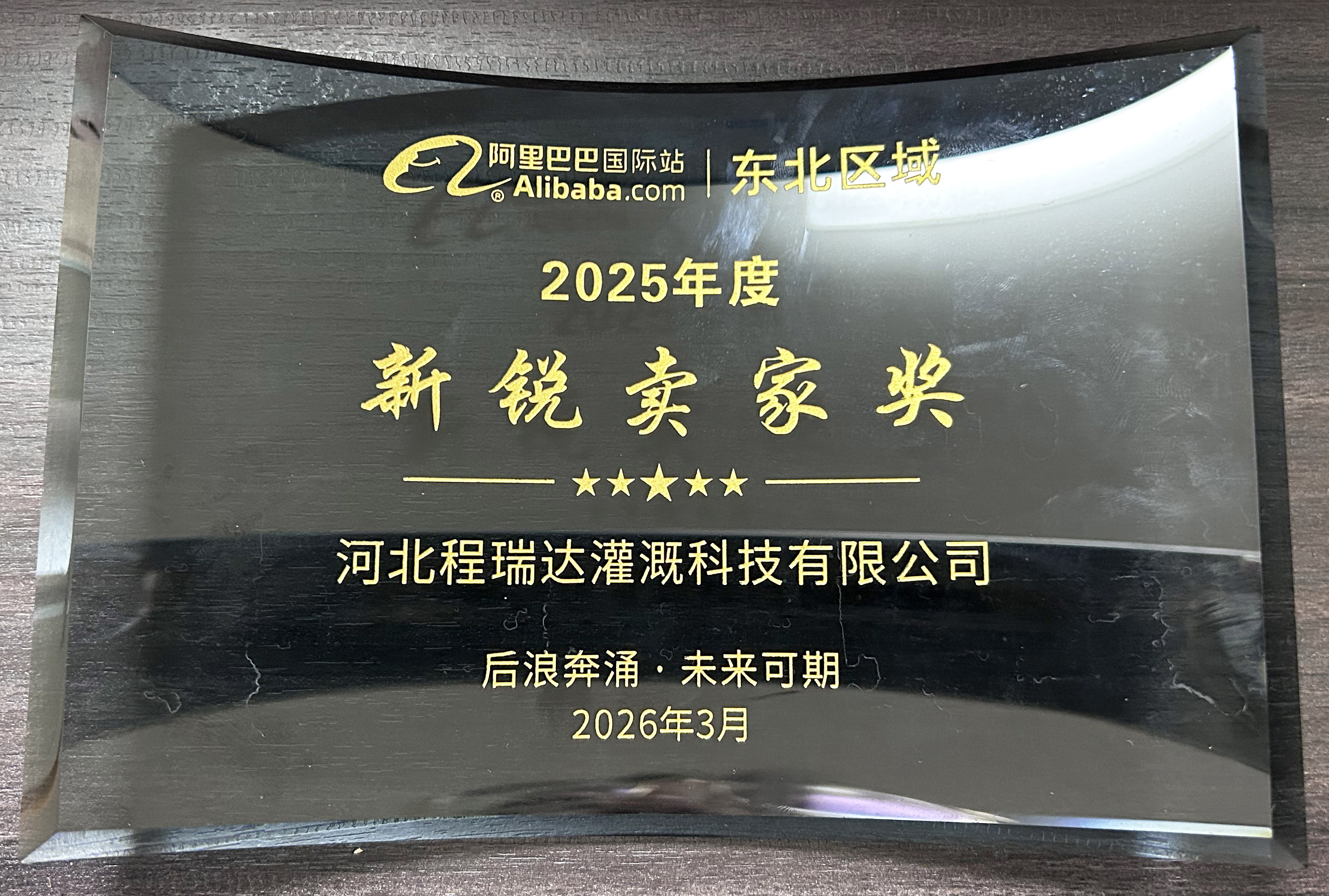 东营程瑞达灌溉 | 荣获阿里国际站新锐卖家奖