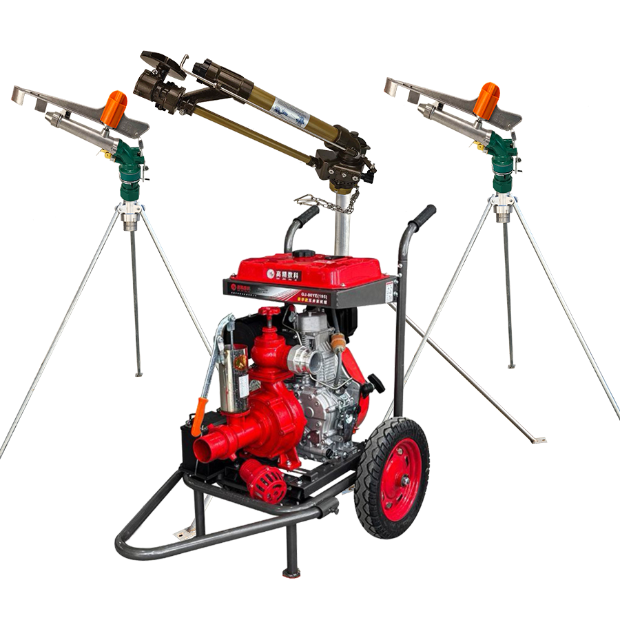 东营一体式灌溉机组 全套喷枪水带配齐 抗旱浇地神器